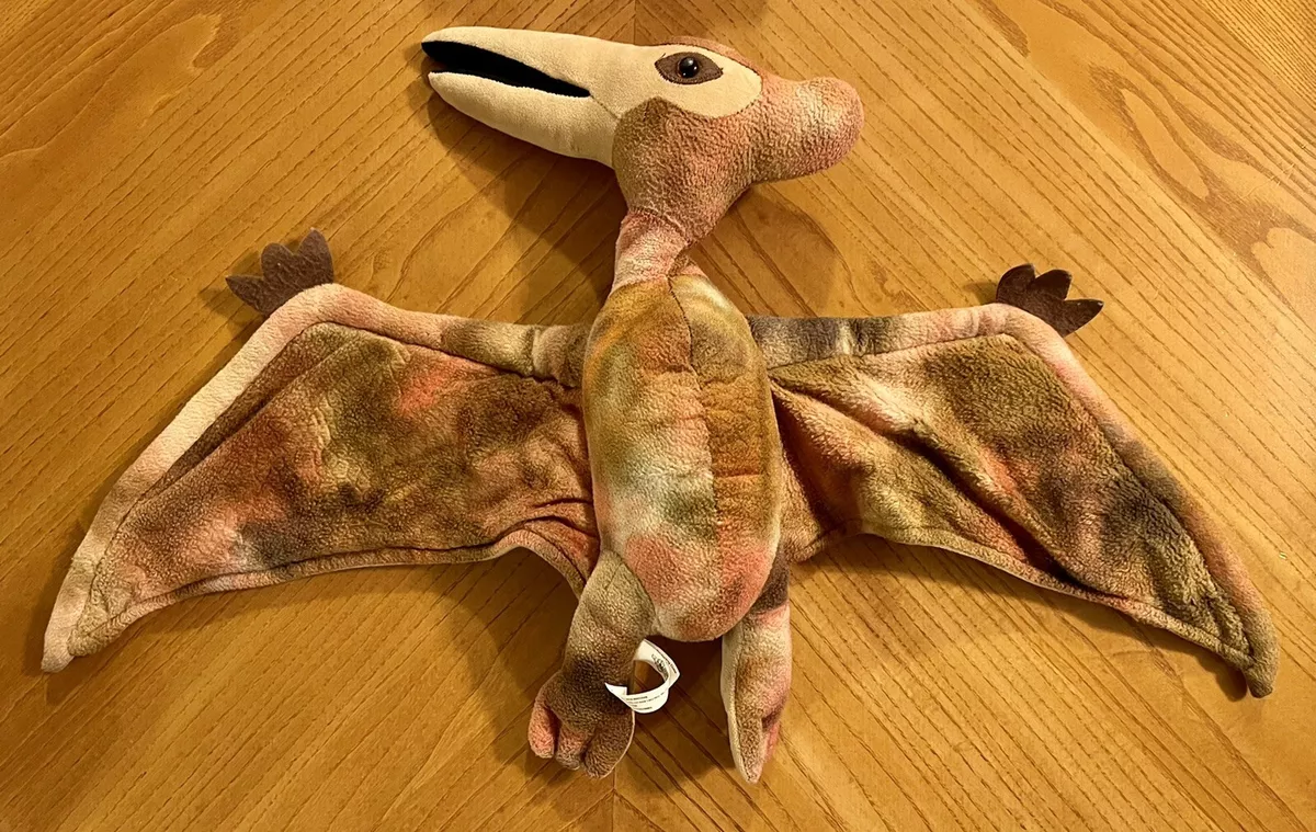 The Petting Zoo Brown Pterodactyl Plush Toy 24” Wing Span N2