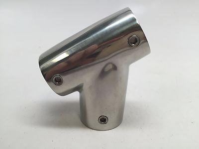 Marine Boat Durable Handrail Fitting SS316 Tee Form 60 Deg Left Hand 1'' 25.4MM