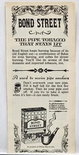 1965 Philip Morris Bond Street Pipe Tobacco That Stays Lit Print Ad