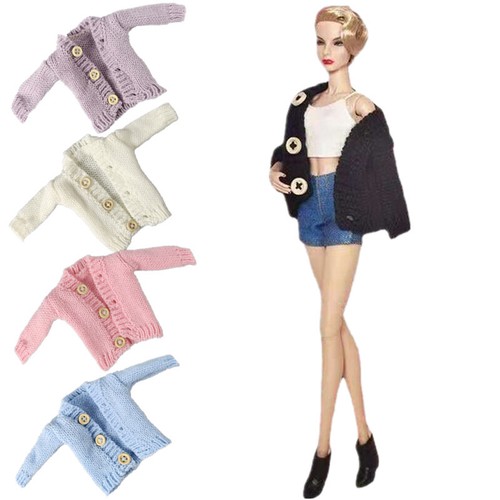 Fashion Knitted Woven Coat For 11.5" Doll Clothes Warm Sweater Outfits Tops 1/6