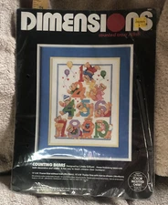 Dimensions Counted Cross Stitch Kit - Counting Bears - Unopened Kit  11x14 #3668
