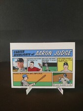 AARON JUDGE 1973 TOPPS COMIC CAREER HIGHLIGHTS 2022 TOPPS HERITAGE 73TC-7
