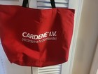 Pharmaceutical Rep Advertising Cardene IV Red Canvas Tote Bag Zipper — photo 5