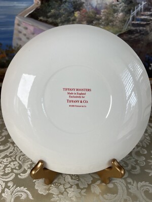 Tiffany & Co. 1998 TIFFANY ROOSTERS salad plate Made in England