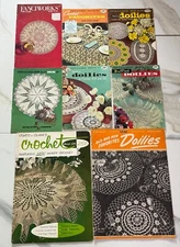 DOILIES PATTERN BOOKS vintage coats clark Priscilla lot 8 doily