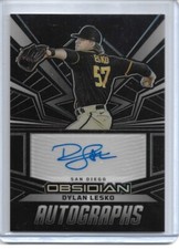 2023 PANINI CHRONICLES OBSIDIAN BASEBALL DYLAN LESKO ROOKIE AUTO PADRES
