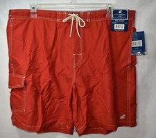 Caribbean Joe Swim Trunks Board Shorts Red Men's XXL Mesh Lined New