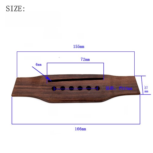 Rosewood Acoustic Guitar Bridge Replacement Parts Wood Guitar