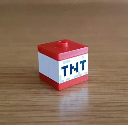 LEGO MINECRAFT WHITE TNT BRICK FROM SETS PART 3004PP122 3022 87580 19180