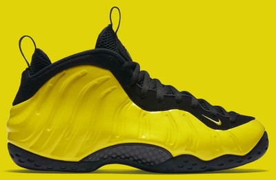 nike foamposite black and yellow