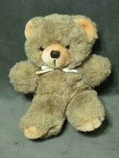 Vintage Mary Meyer Teddy Bear Plush Brown Ribbon Bow Stuffed Animal 9"