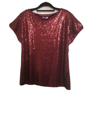 red sparkly party tops