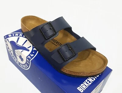 Birkenstock ARIZONA Sandalen Herren Schuhe Birko-Flor Pantoletten Blau Neuware