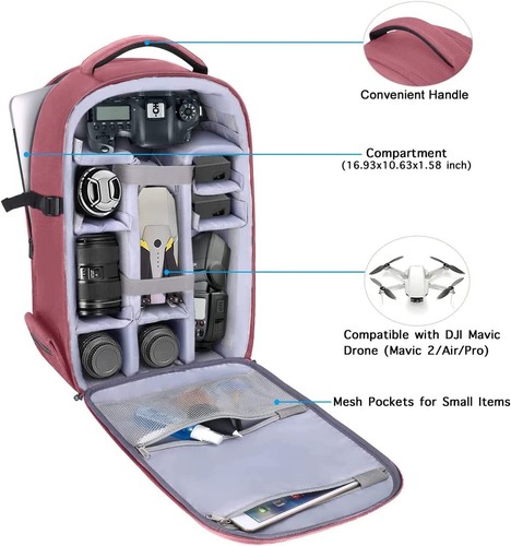 15-16 inch Camera Backpack Bag DSLR/SLR/Mirrorless Photography 3 Layers Tactical - Picture 126 of 163