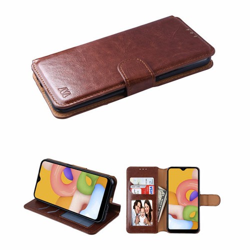 For Samsung Galaxy A01 Leather Flip Wallet Credit Card Case Stand Phone Cover - Picture 19 of 23