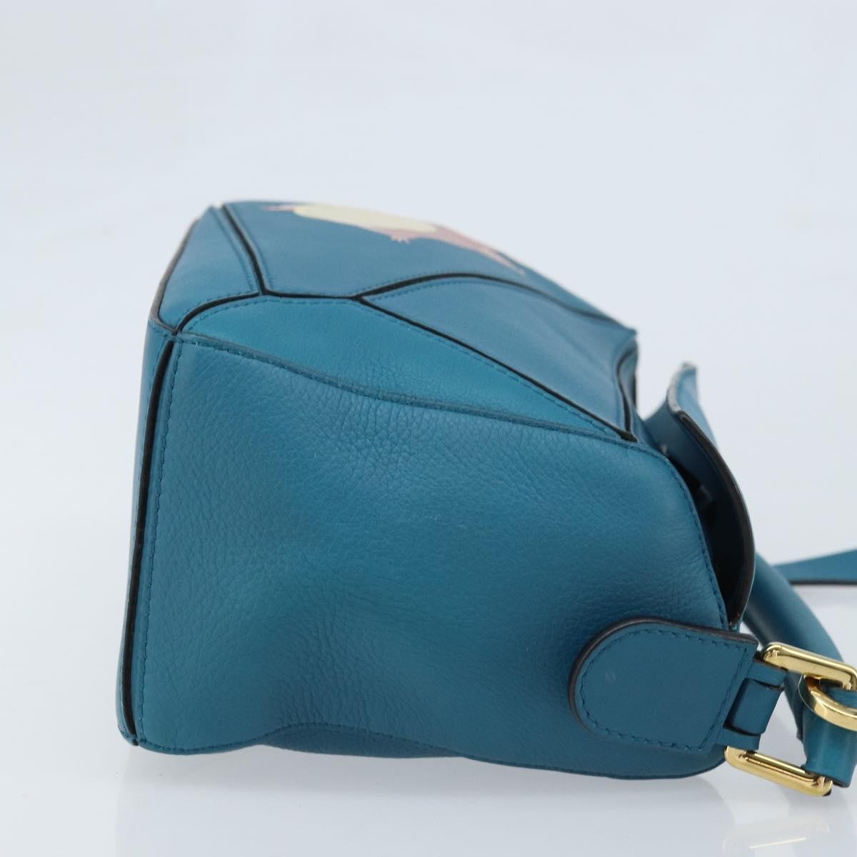 LOEWE × Studio Ghibli Puzzle bag Hand Bag Leather 2way Blue Gold