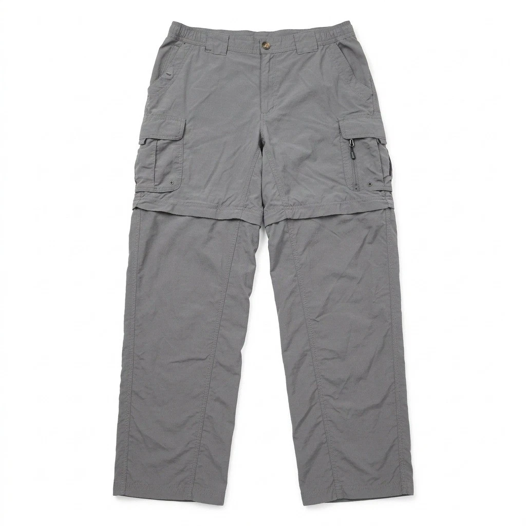 Men's Columbia Titanium Convertible Cargo Pants Grey Hiking Zip Off