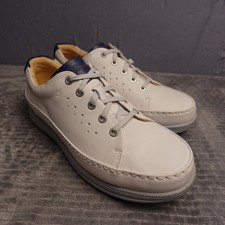 Samuel Hubbard Men's 8.5 M 36 Hole Golf Walking Shoe White Leather Blue Accent
