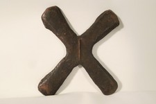 Gro&szlig;es Katanga Kupfer Kreuz Handa 23cm IF96 0,99kg Copper cross Currency Congo