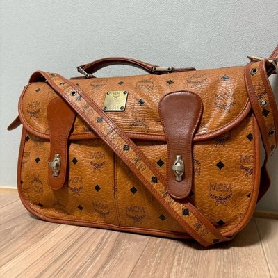 Y2K Vintage MCM Visetos 2WAY Shoulder Bag Handtasche AS7086 Monogram Brown