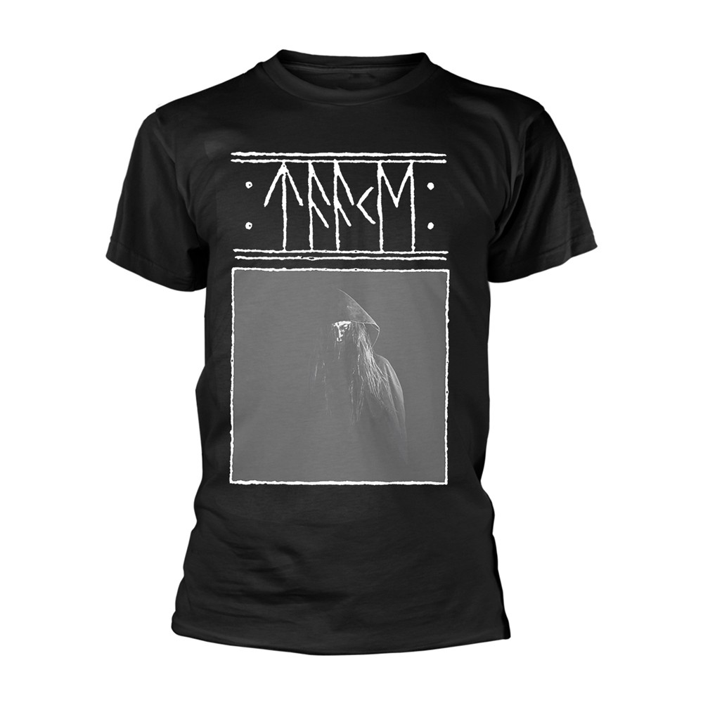 ЧЕРНАЯ футболка TAAKE - STRIDENS HUS, спереди и сзади средний принт