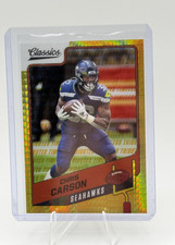 Chris Carson /99 Seahawks Panini Classics Timeless Tributes Gold