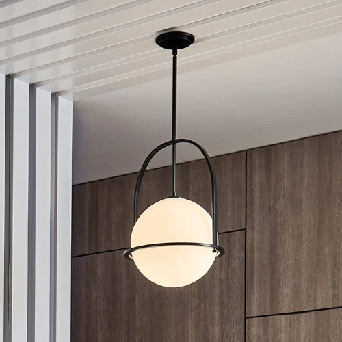 Hinkley Somerset 11 1/2" Wide Black Orb Globe Mini Pendant Light - Picture 1 of 10