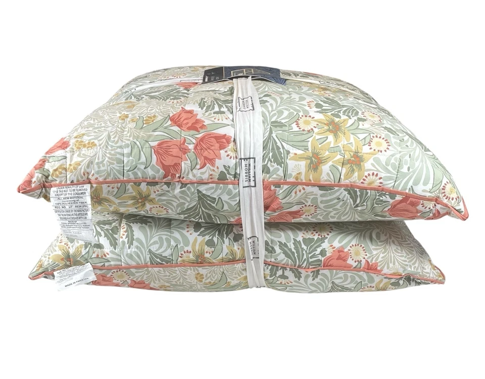 William Morris Bower Sage Euro Shams Almohadas Decorativas Fundas Falsas Solo S/2 Foto 3 de 4
