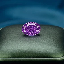 EGL Certified 6.40 Ct Natural Flawless Purple Zircon Oval Cut Loose Gemstone A+