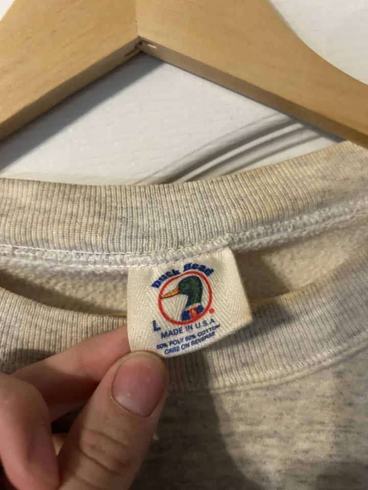 Made in US Red Duck Small Sweatshirt Cropped Sweatshirt For Girls VINTAGE NATURE - Image 2 of 3