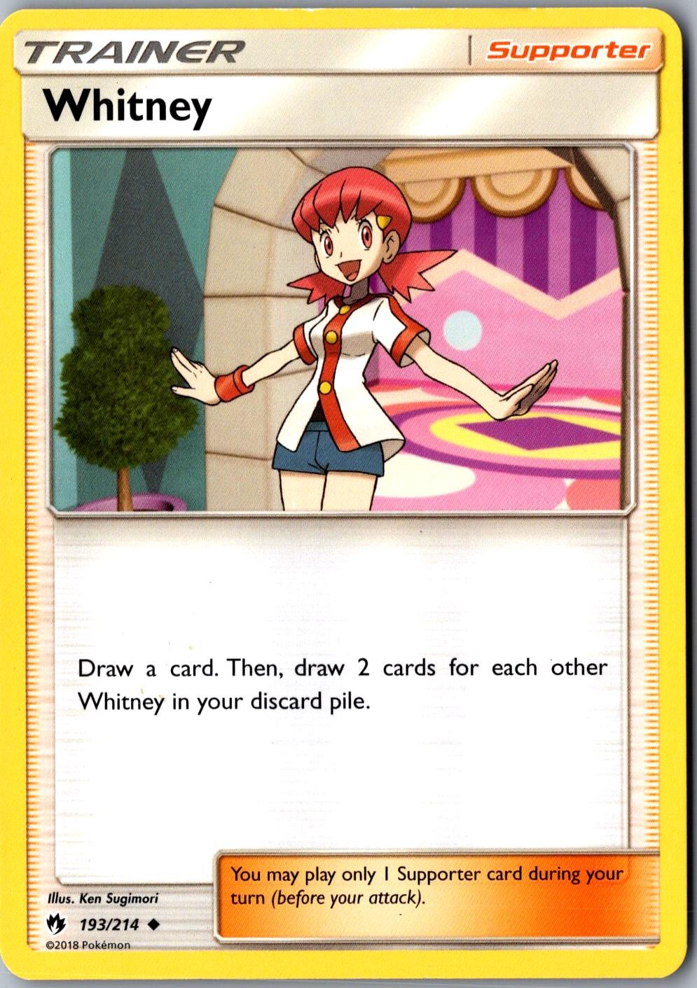 Whitney 193/214 Uncommon Lost Thunder Lightly Played Pokemon Card TCG Single