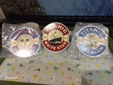 3  X NEW TITANIC BREWERY BEER PUMP CLIPS WHITE STAR SUNDECK  PREMIUM OPTICS FONT