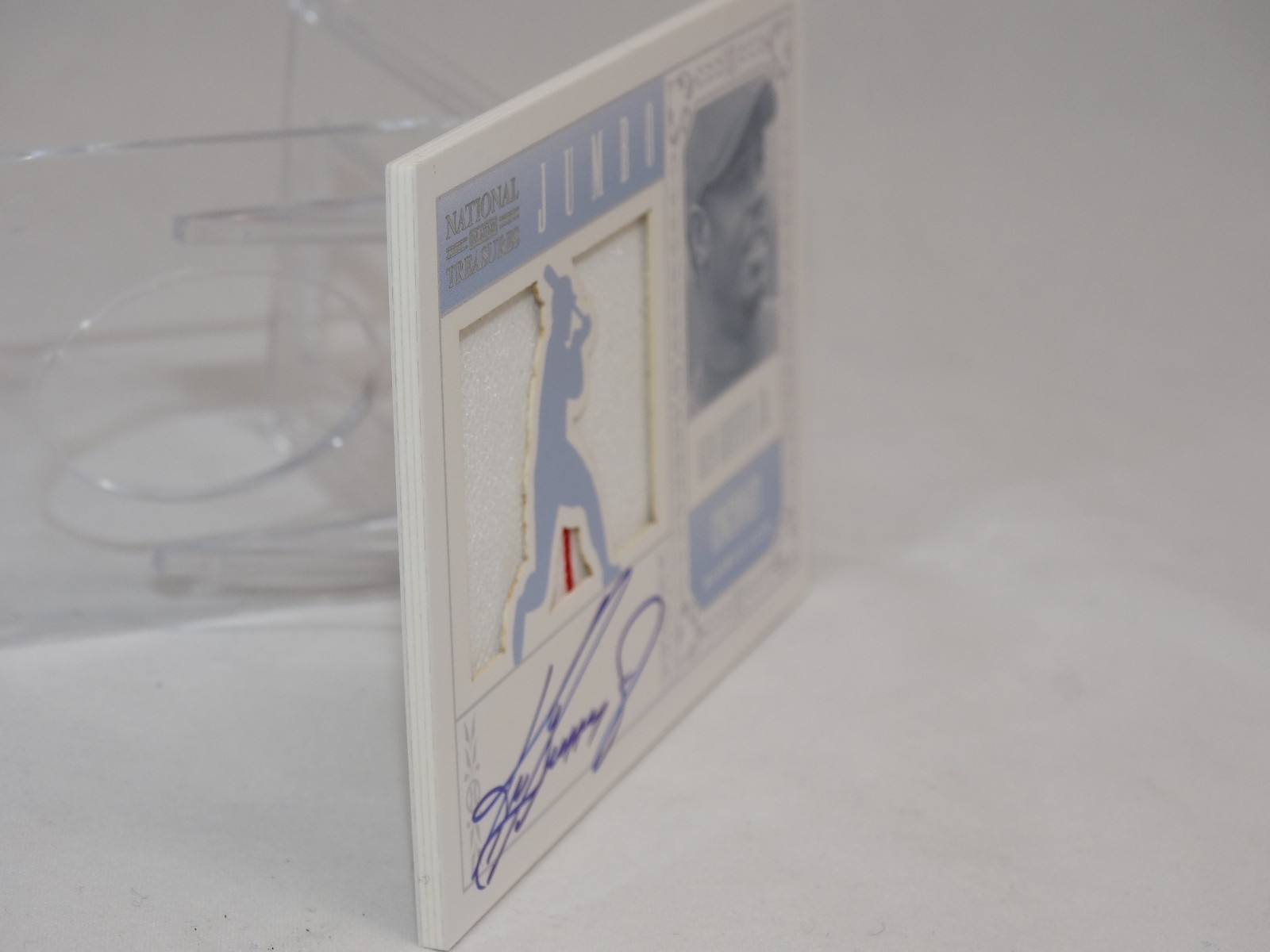 2012 Panini National Treasures Ken Griffey Jr Jumbo GU JSY ON CARD AUTO # 16/25 view 16