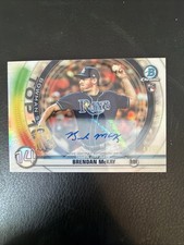 BRENDAN McKAY 2020 Bowman Chrome Scouts’ Top 100 Prospects Auto 43/50 Rays RC