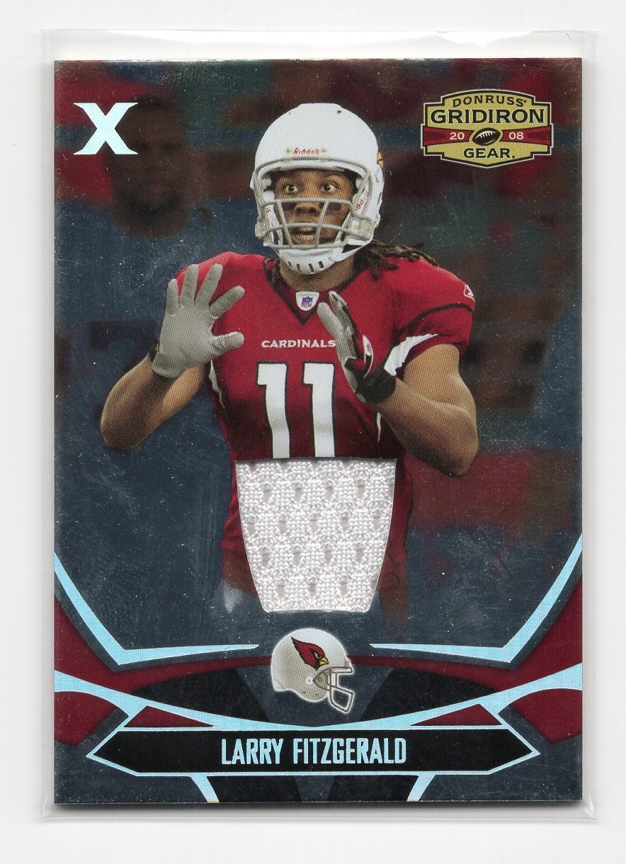 2008 Gridiron Gear X's Larry Fitzgerald Game Used Jersey 48/100 AZ Cardinals HOF