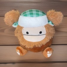 Benny the Bigfoot Squishmallow 7.5" Christmas Winter Plush Soft Trapper Hat NWT