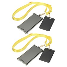 2Pcs Universal Cell Phone Lanyard for Concerts, Yellow