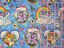 Custom 100% Cotton Woven Fabric Spring My Little Pony by the 1/4 Yard 9x56