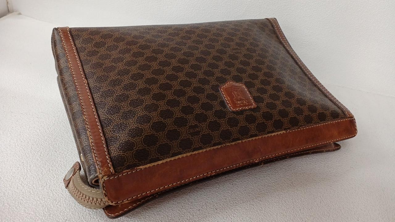 Celine Macadam Pattern Brown Retro Condition B Se… - image 3