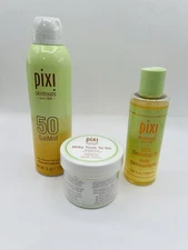 Lot 3 Pixi Glow Tonic Pads, Cleansing Oil & SunMist SPF50 New