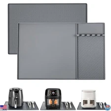 Premium Silicone Heat-Resistant Countertop Mats with Utensil Holder, 24"x16