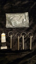 Detent Pin 3/8 x 2.500 (2-1/2) Medium Carbon Steel Zinc Clear (4 Pieces) w/ Lube