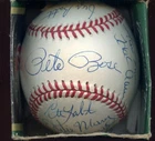 Autographed Baseball 15 Hall of Famers