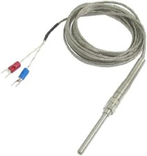 uxcell K Type 50x5mm 500C Probe Thermocouple Sensor Cable 9.8ft 3 Meters