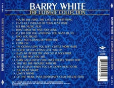 BARRY WHITE - ULTIMATE COLLECTION NEW CD