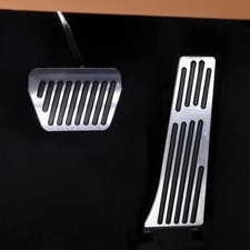 Compatible with Pedal Covers, No Drill Gas Brake Pedal Stainless Steel Anti-slip