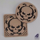 Untersetzer Eckig Rund - Holz + Kunststoff - Schädel der Verdammnis