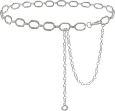Women's Chain Belt Metal Waist Belt Chunky Belly Link Belt