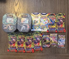 Pok mon Tins and Booster Packs Bundle Lot