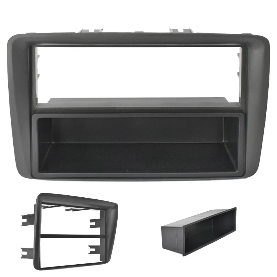 Mascherina Autoradio Stereo 1 DIN per Fiat Panda 169 da 2003 Adattatore con Vano